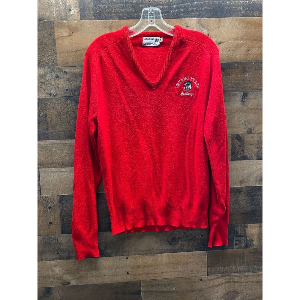 Logo 7, INC Fresno State V-Neck Sweater Size Medium